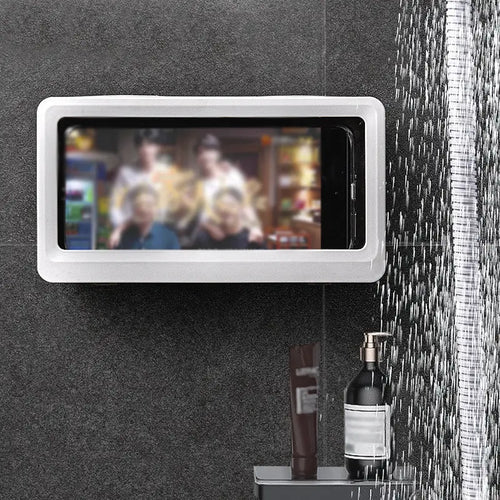 Soporte de Pared Impermeable y Táctil para Celular (Anti-Empañamiento)