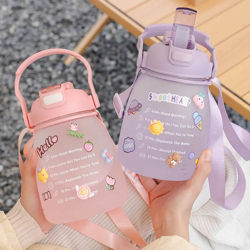 Botella de Agua Motivacional Esmerilada DuoGlow™ – 900ml