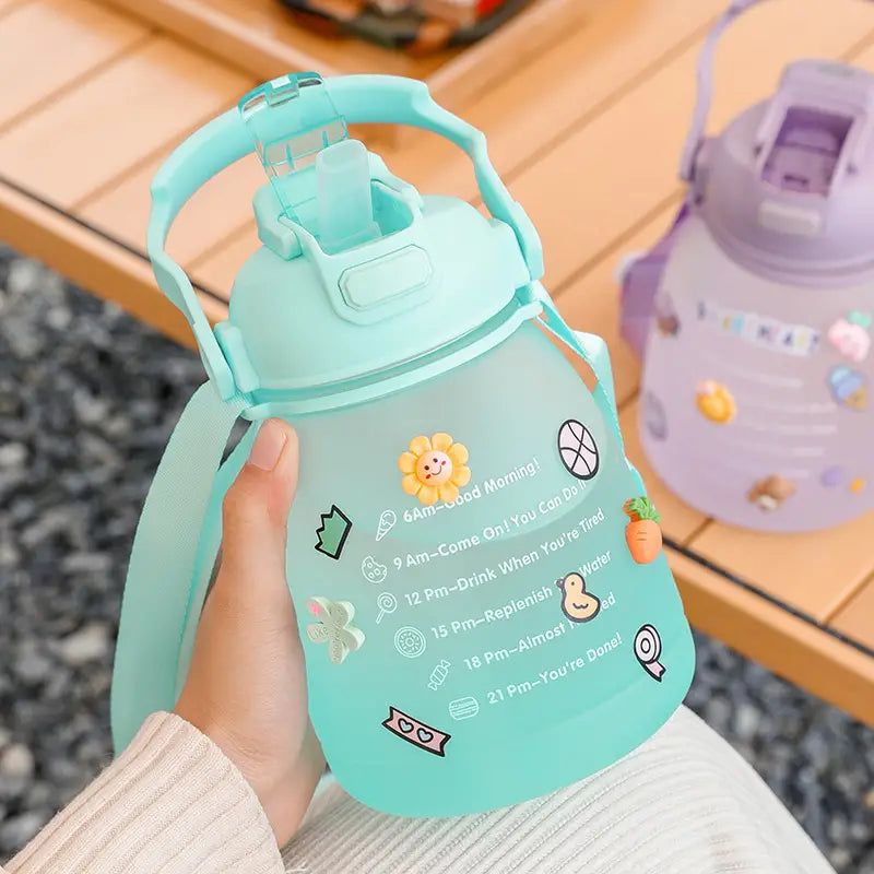 Botella de Agua Motivacional Esmerilada DuoGlow™ – 900ml